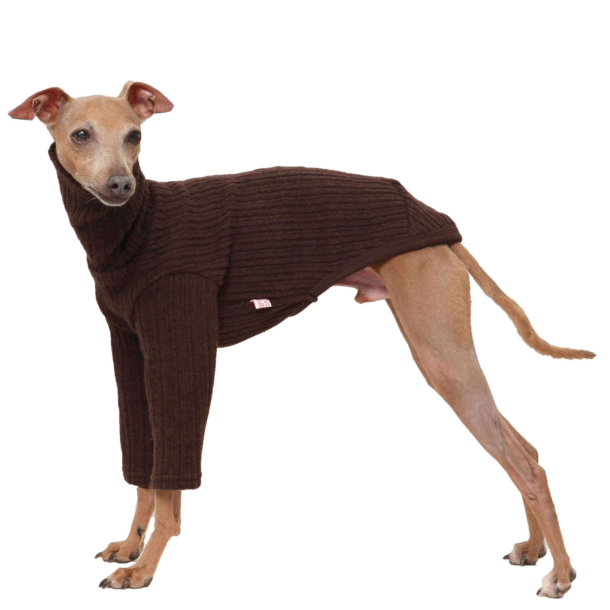 Pull ribé Doggystar pour lévrier italien, chaleur agréable lors des sorties.