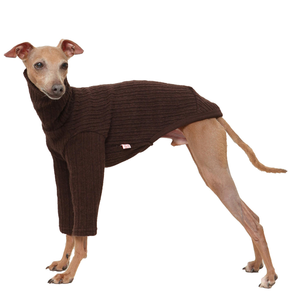 Pull ribé Doggystar pour lévrier italien, chaleur agréable lors des sorties.