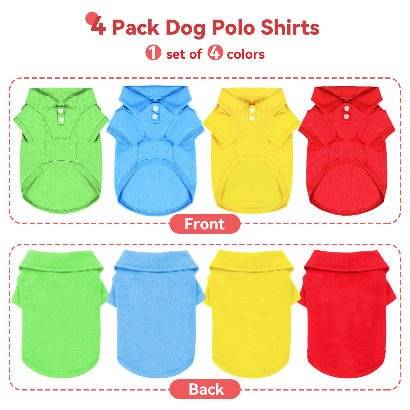 Doggyzstyle polo-tshirt vert: look tendance et confort quotidien pour petits chiens et chats