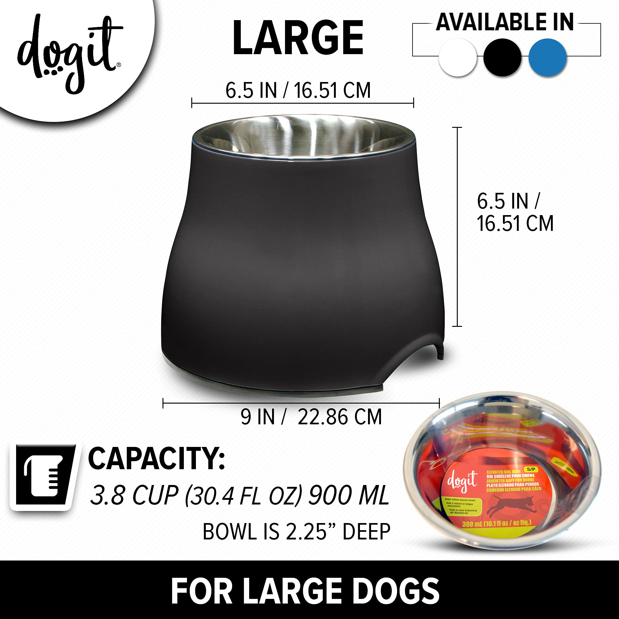 Bol Dogit élevé, option chat, polyvalent pour animaux domestiques.