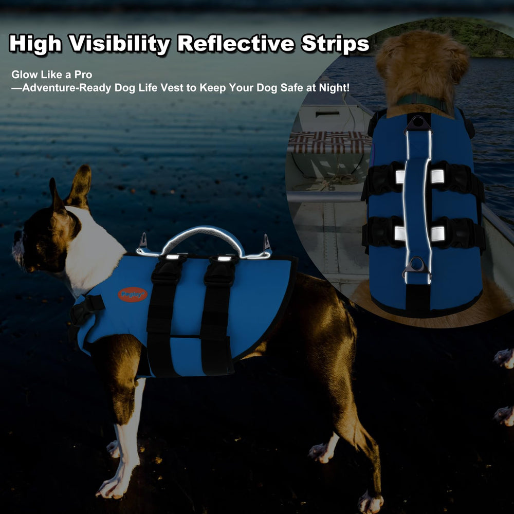 Doglay bandes réflexives et haute visibilité facilitent la localisation.