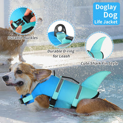 Doglay gilet de vie chien offrant une flottabilité accrue pour chiens actifs