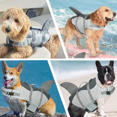 Doglay gilet de vie chien réquin – vue côté, visibilité sur l'eau
