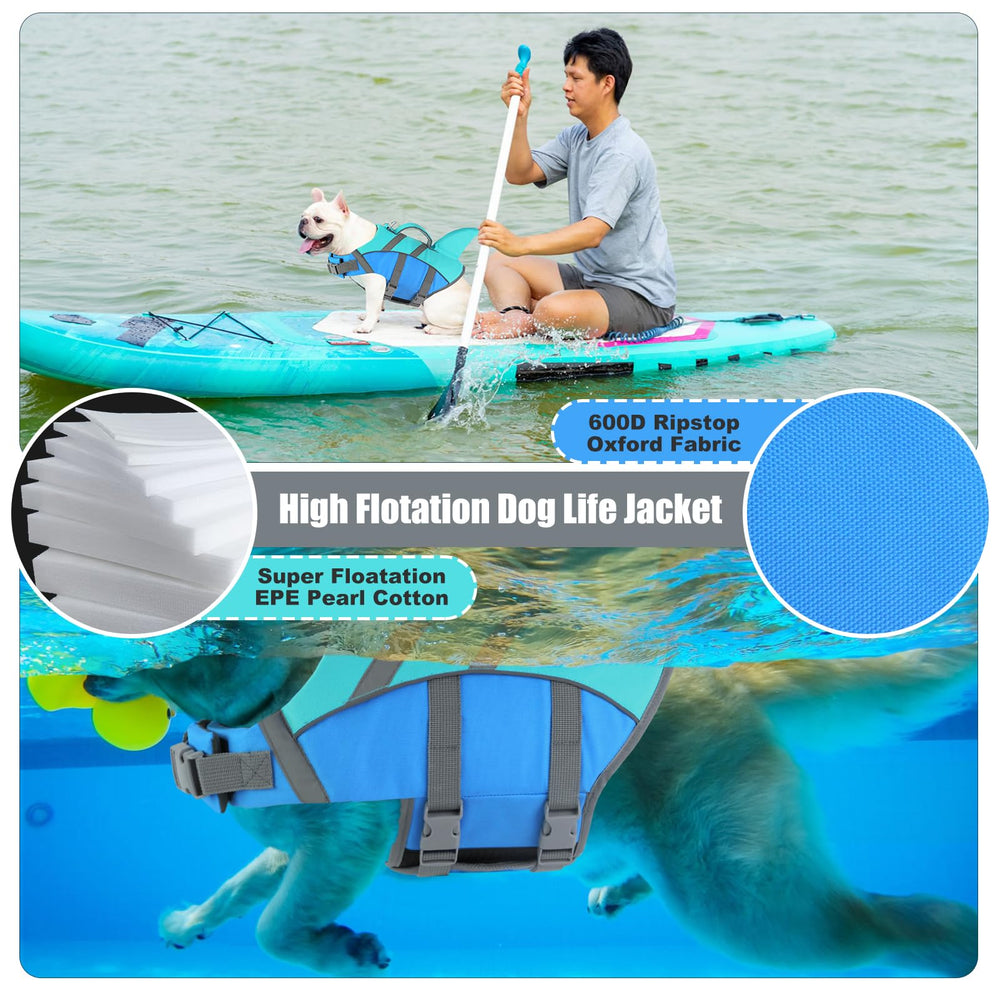 Doglay gilet sauvetage bandes-reflechissantes améliore la visibilité jour et nuit.