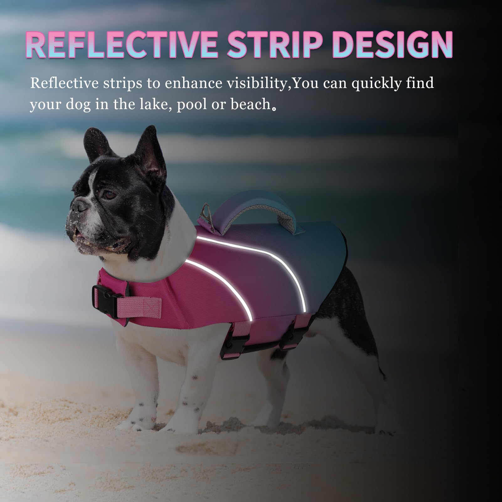 Doglay gilet sauvetage chien ajustable et confortable, sans frottement.