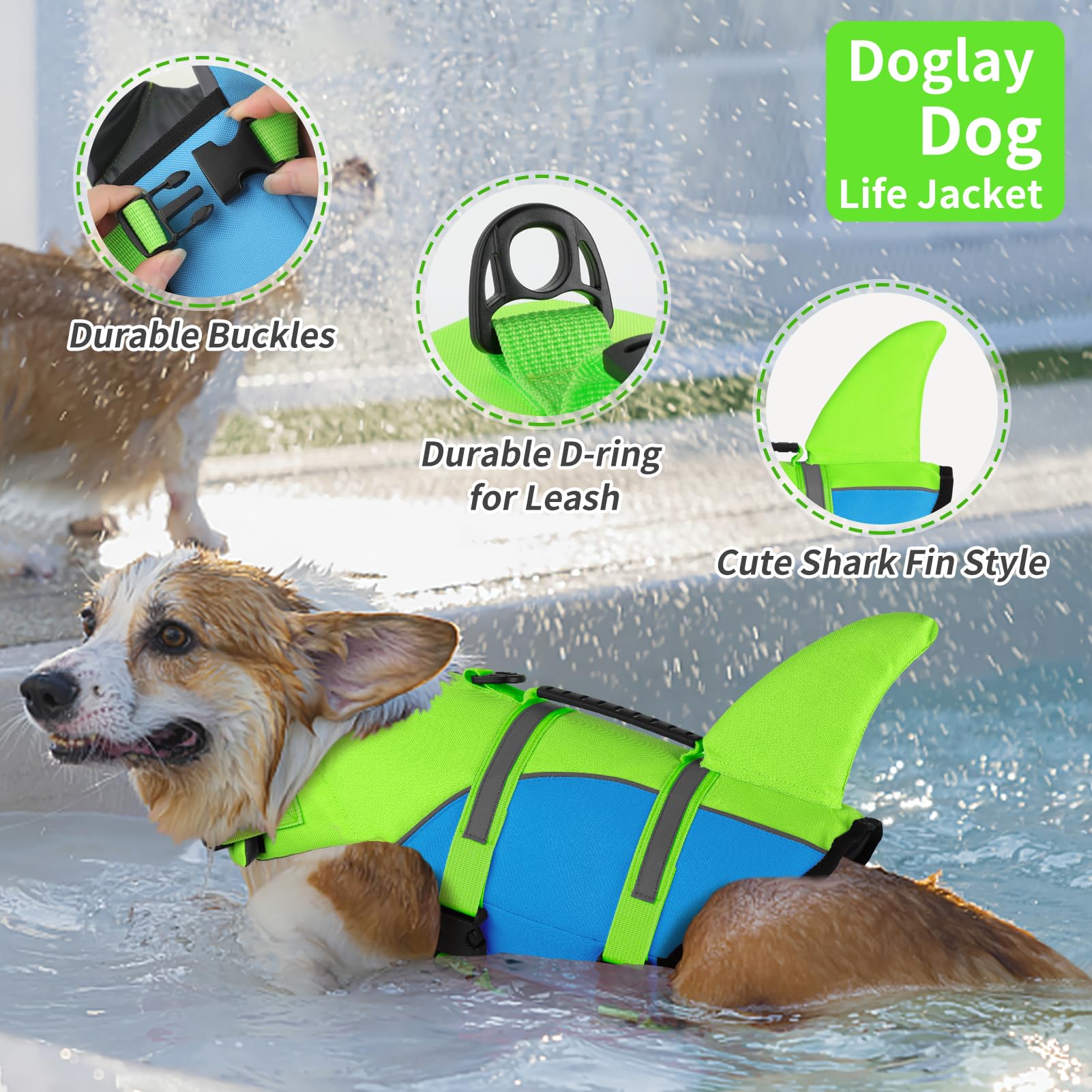 DogLay gilet ajustable, ajustement sûr selon tour de poitrine