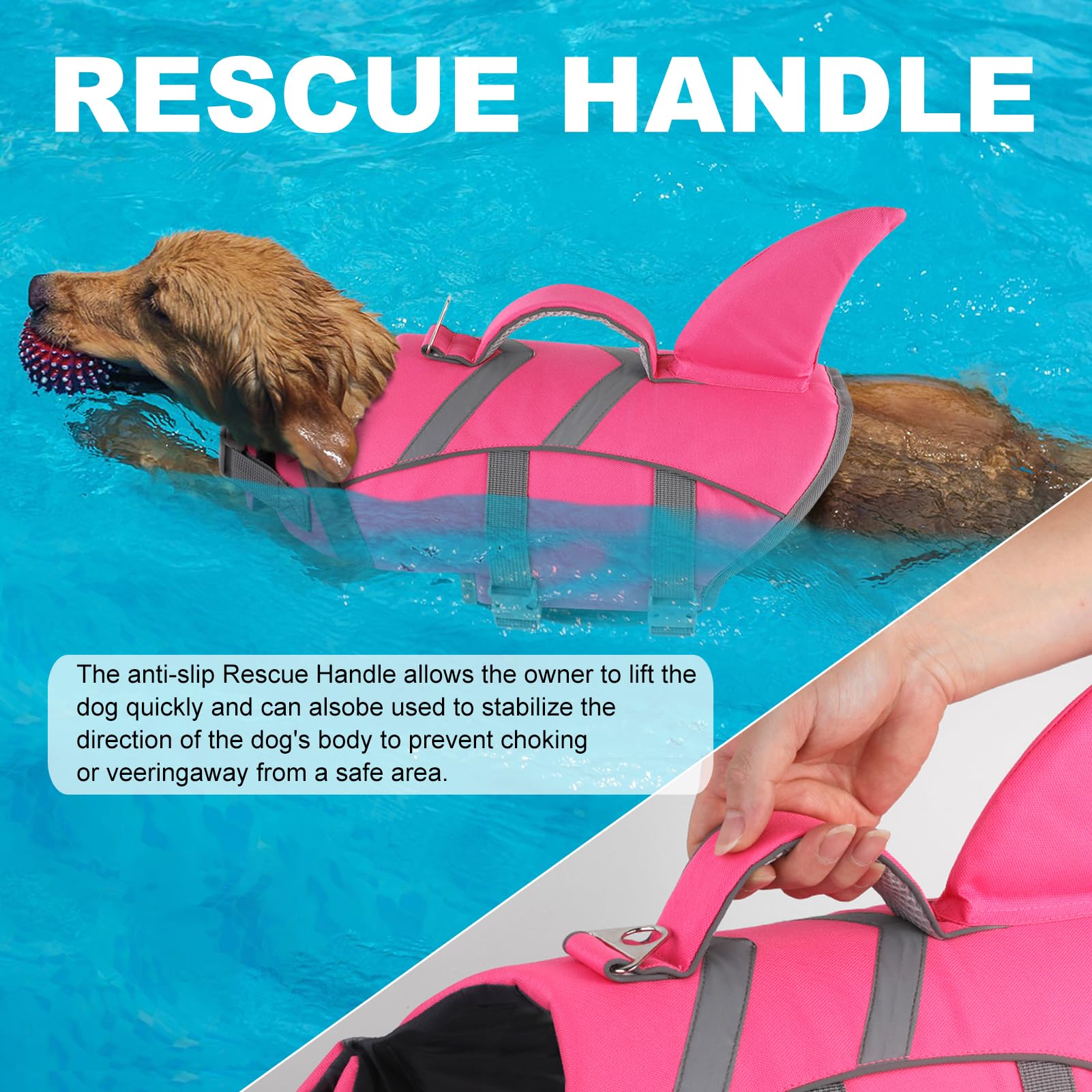 Doglay gilet sauvetage chien ajustement poitrine pour un maintien précis