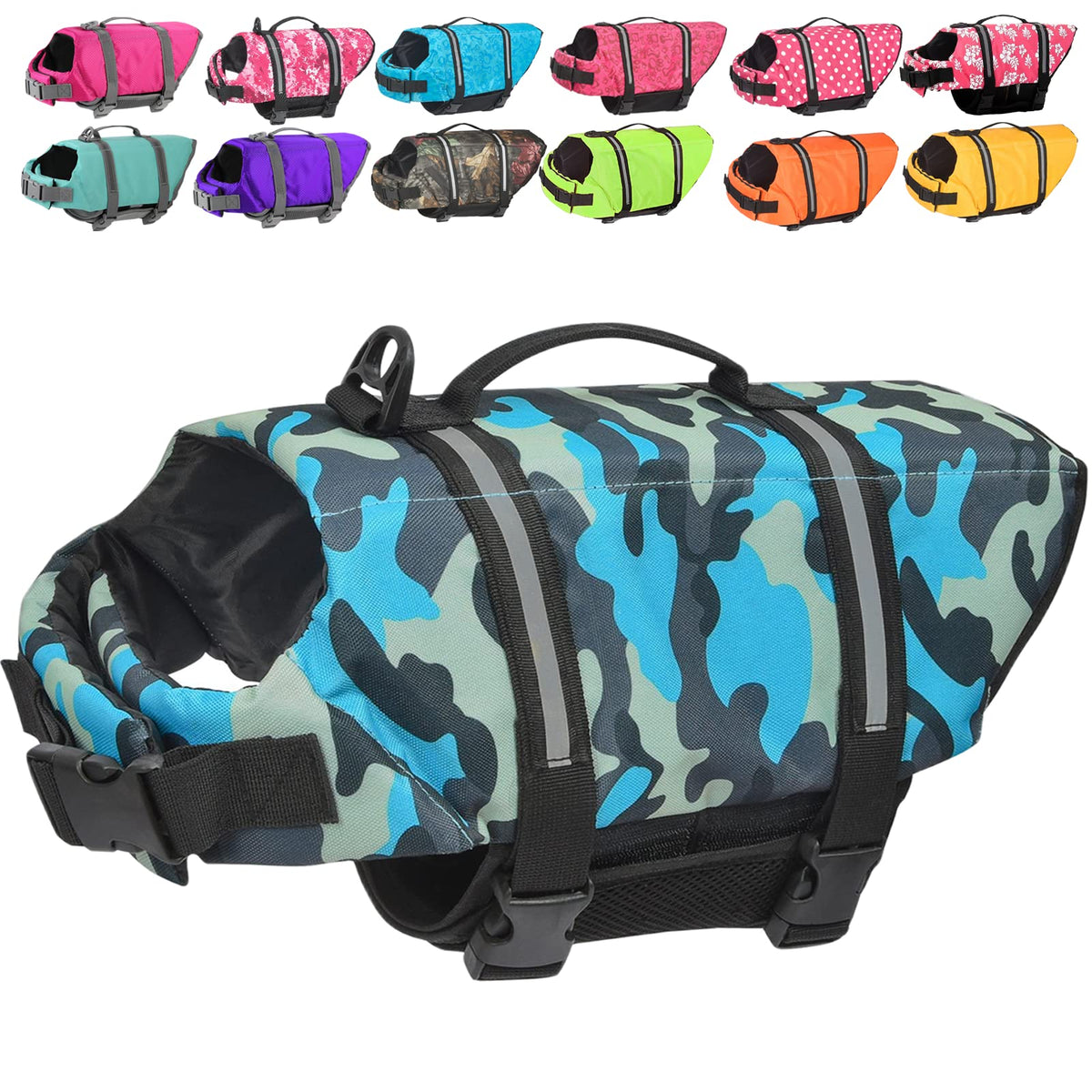 Doglay gilet sauvetage chien bandes réfléchissantes pour visibilité accrue.