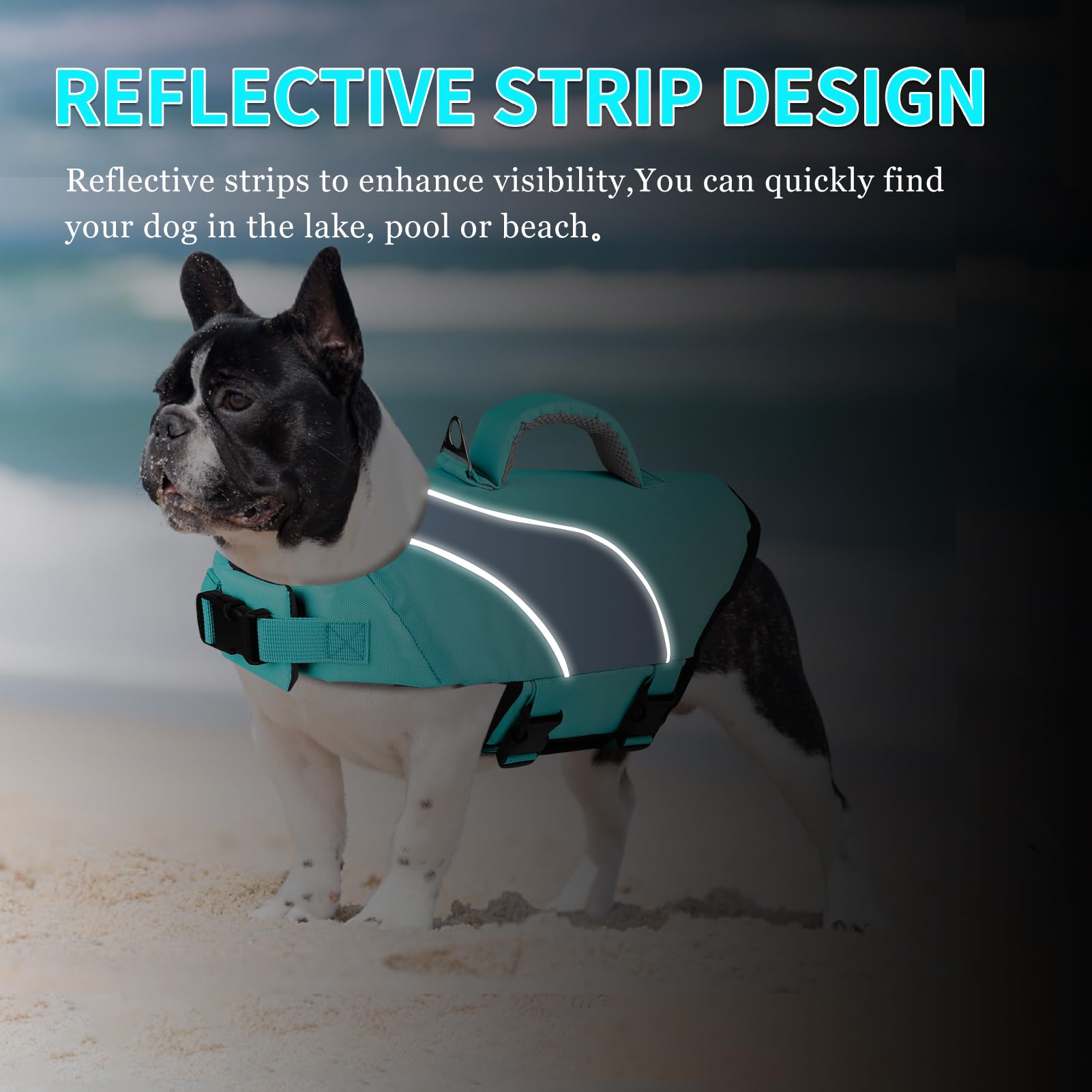 Doglay gilet sauvetage chien, couleur brillante pour une meilleure visibilité en eau