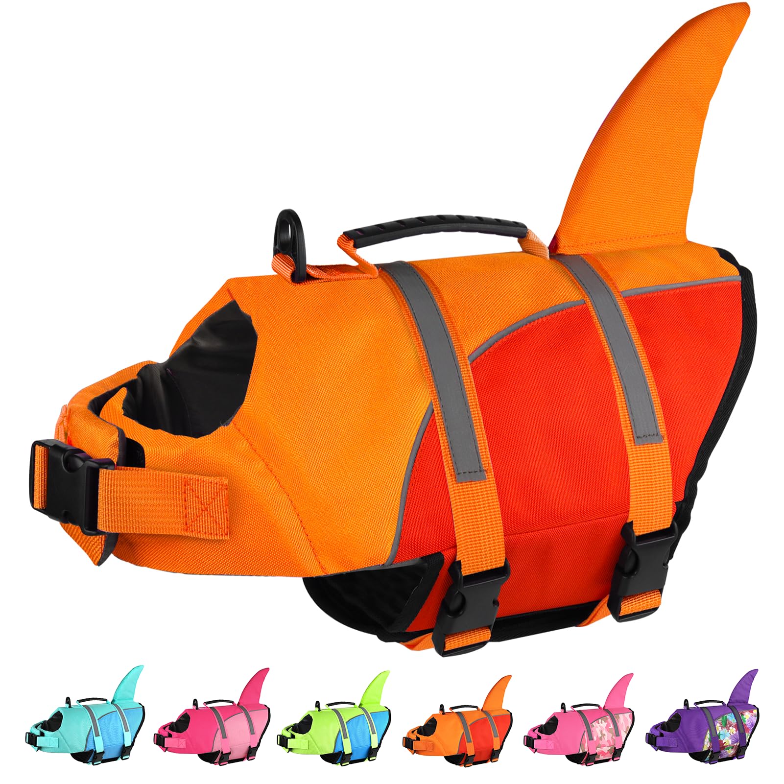 Doglay gilet sauvetage chien design requin pour meilleure visibilité