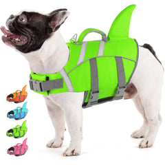 Doglay gilet sauvetage chien avec fin de requin pour meilleure visibilité.