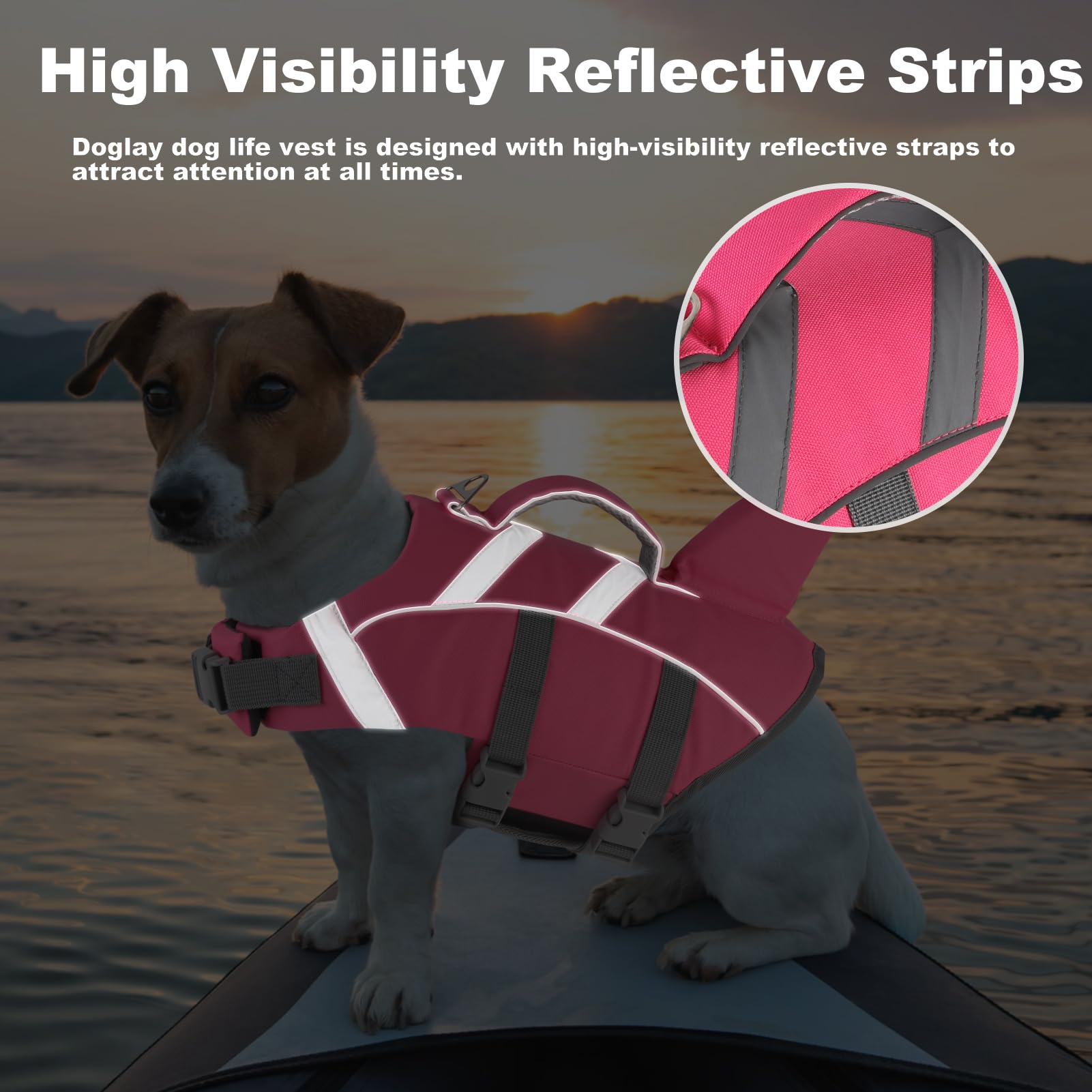 Doglay gilet sauvetage chien poignée de secours pour aide en urgence