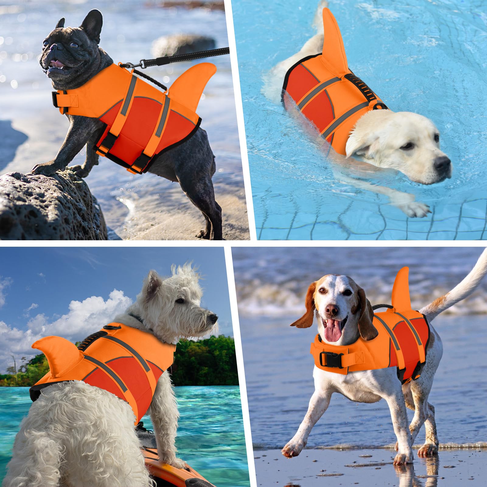 Doglay gilet sauvetage chien avec poignée secours pour aide rapide