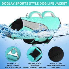 Doglay gilet sauvetage chien, reglages ajustables pour un confort adapté