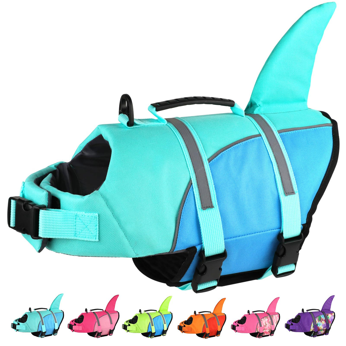 Gilet sauvetage Doglay Requin Riposte pour chiens, visibilité et confort.