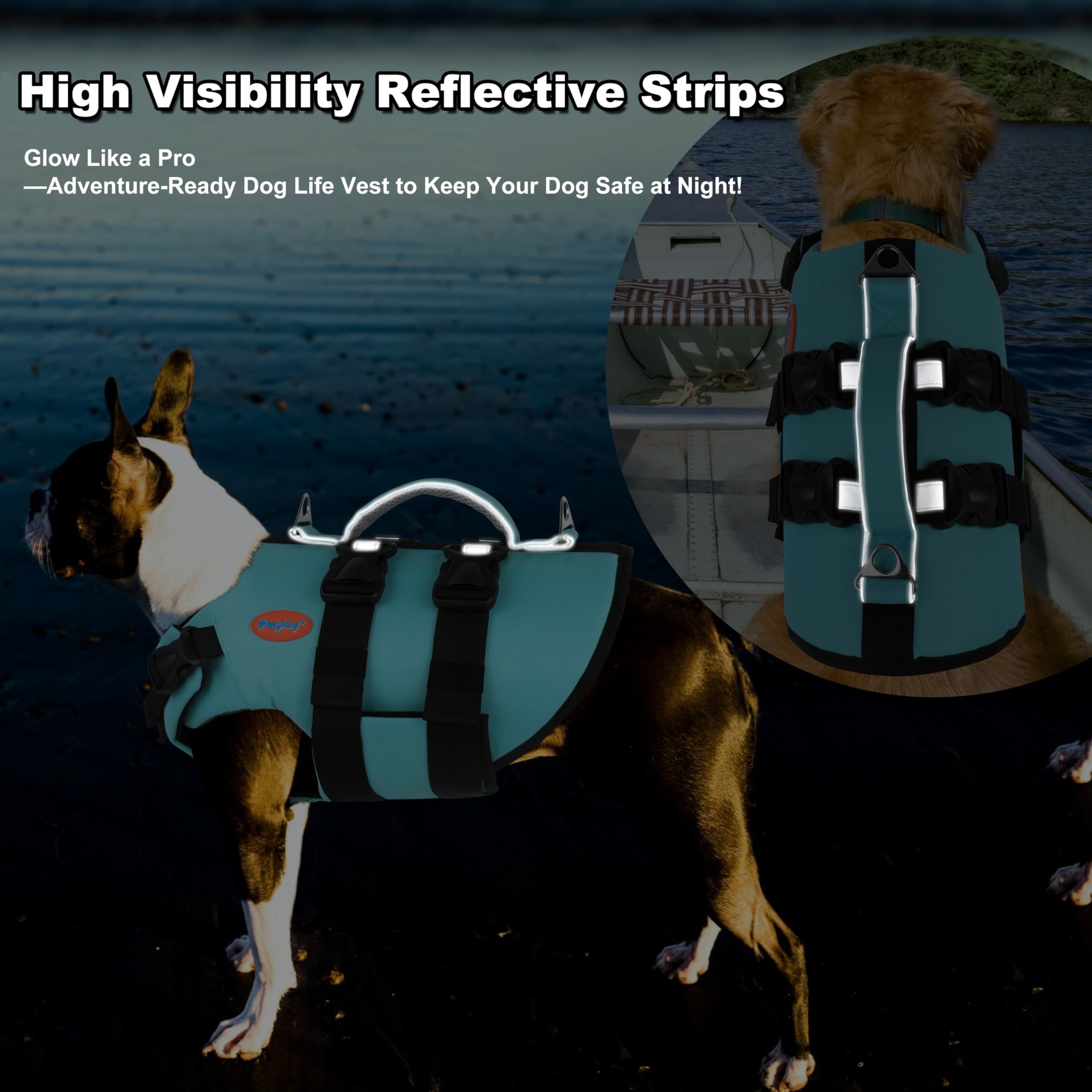 Doglay gilet taille reglable, adapté à tous les chiens grâce à cinq tailles.