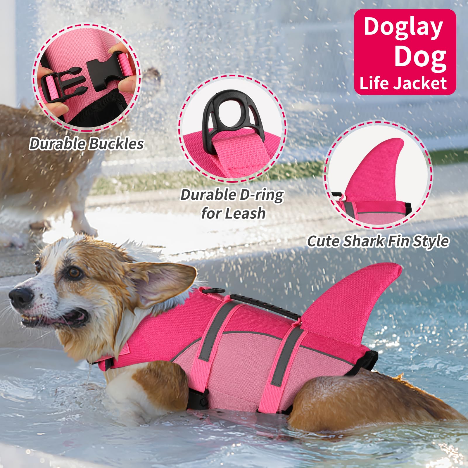 Doglay Ripstop Shark matériaux confort garantissant douceur et liberté de mouvement.