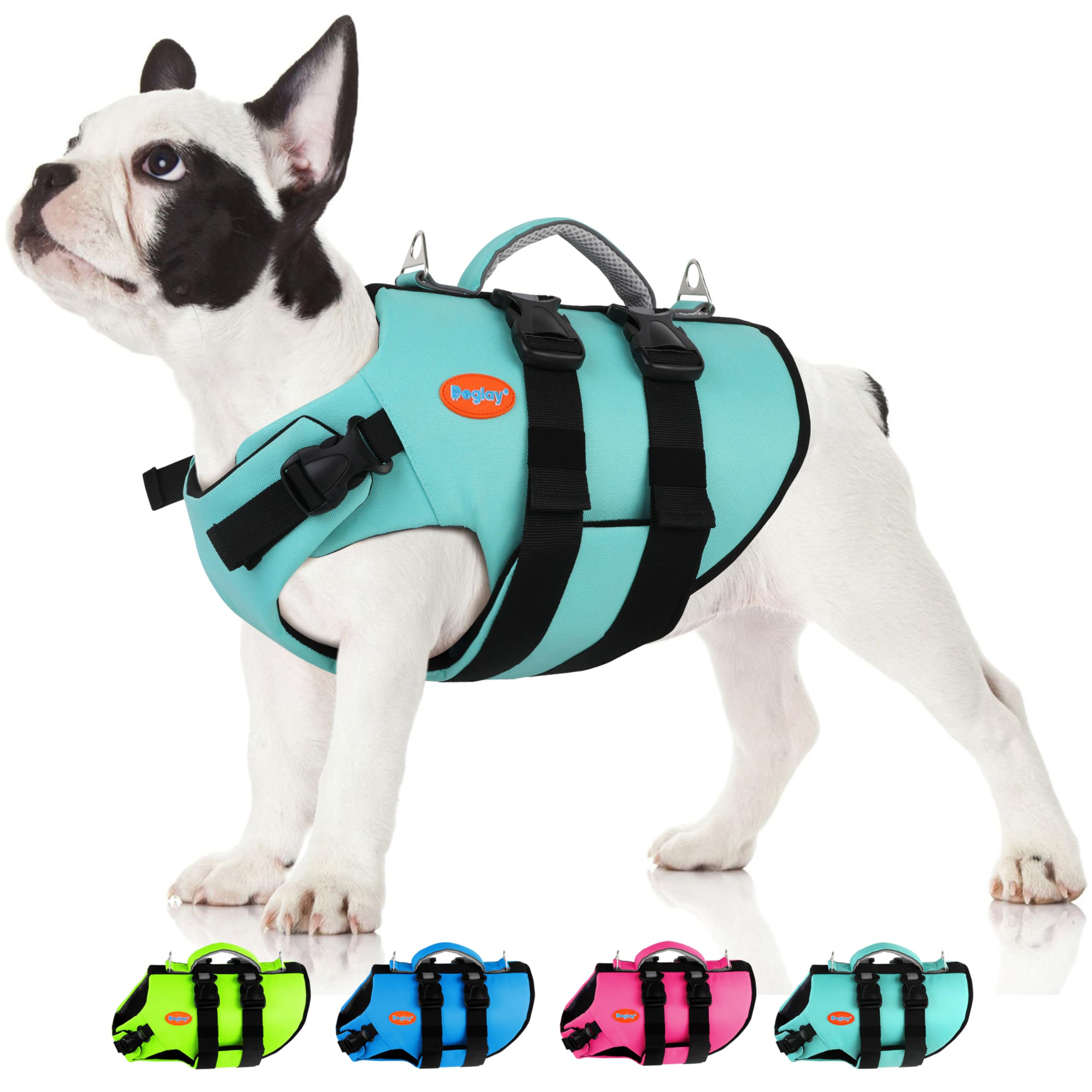 Doglay veste sauvetage chien, vue avant, flottabilité élevée pour la natation.