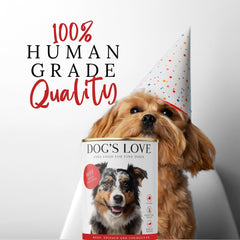 Nourriture DOG'S LOVE sans céréales, estomac potentiellement plus serein