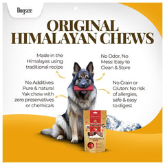 Dogsee yak fraise – bouchées dentaires solides pour soutenir l'hygiène dentaire.