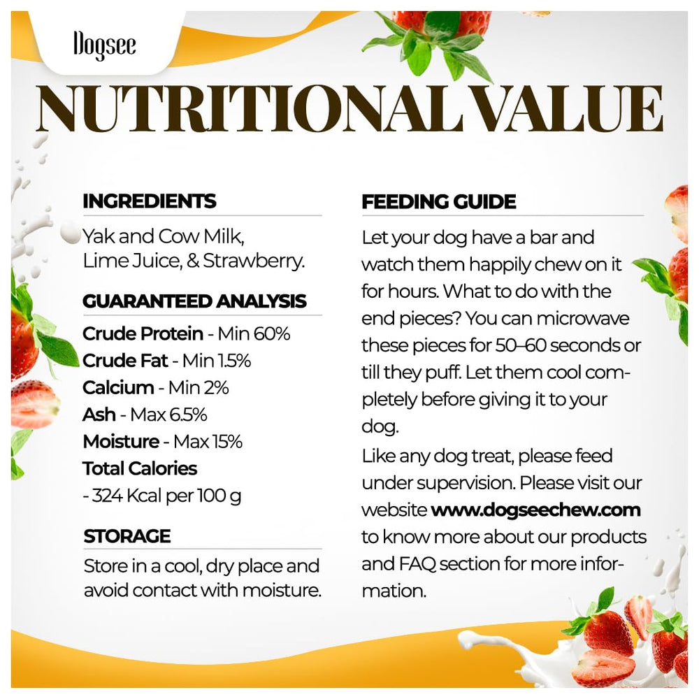 Dogsee yak fraise – fabrication artisanale Himalaya pour chien exigeant.