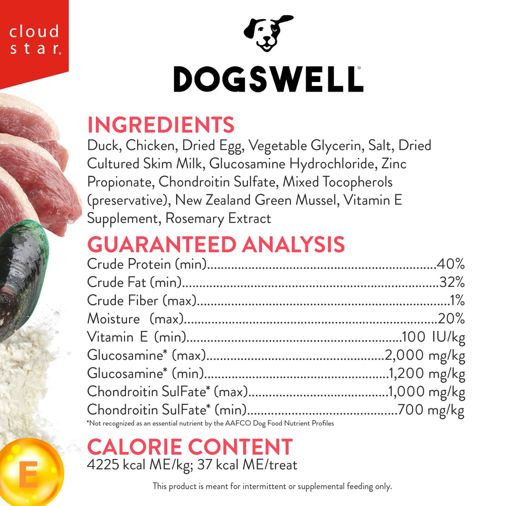 DOGSWELL friandises sans céréales, option légère pour chiens sensibles.