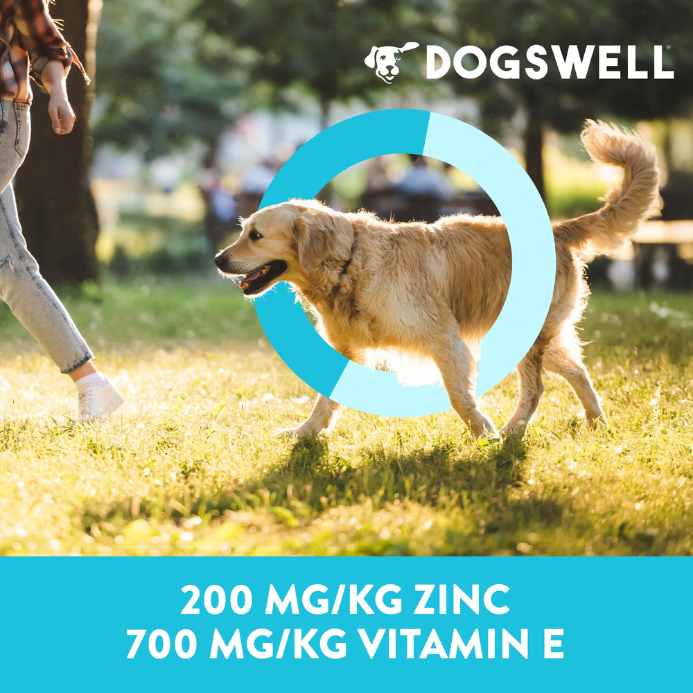 Dogswell Biotine et Zinc – soin peau et pelage éclatant.
