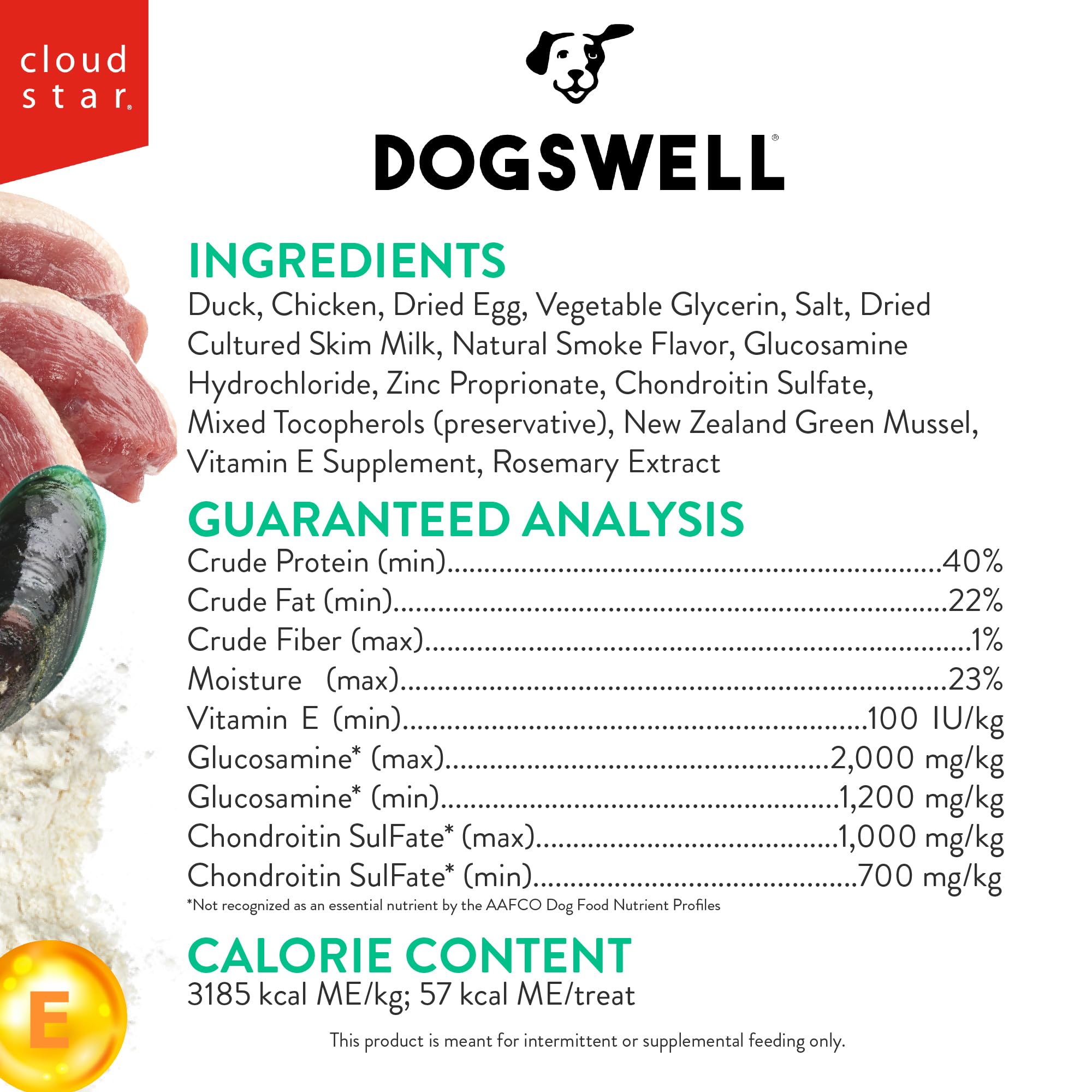 Dogswell Canard Grillers haute protéine soutient le tissu musculaire et l'énergie