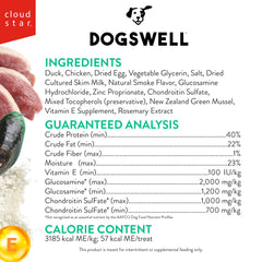 Dogswell Canard Grillers haute protéine soutient le tissu musculaire et l'énergie