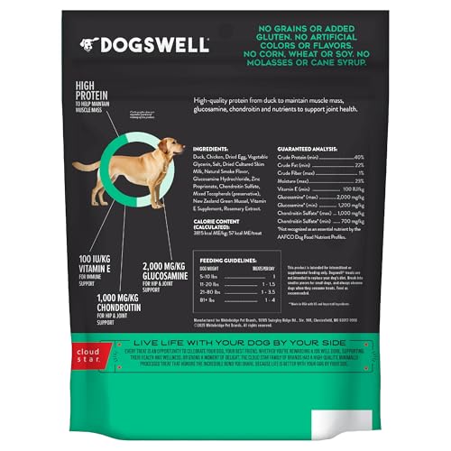 Dogswell Canard Grillers, premier ingrédient canard, source de protéines de qualité