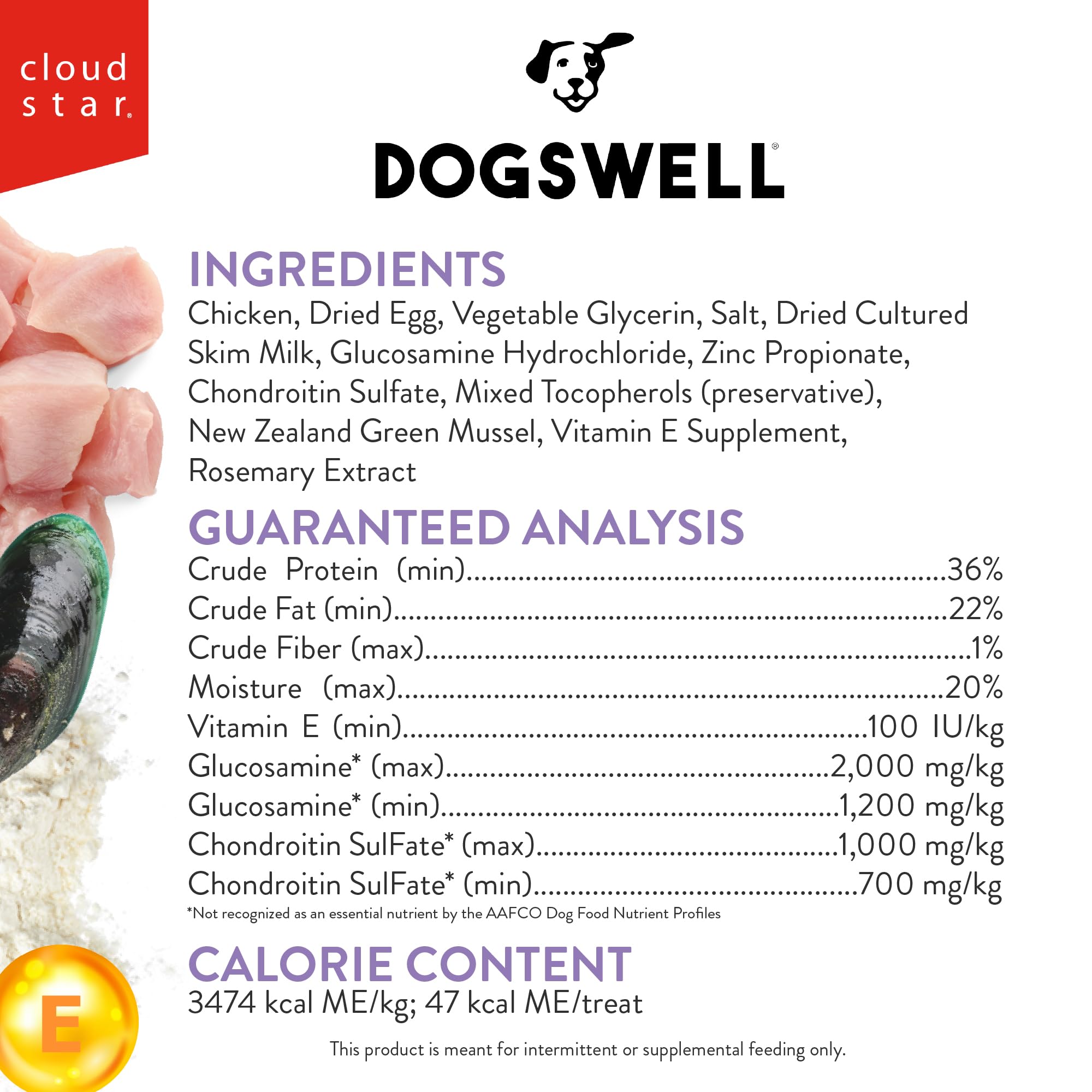 DOGSWELL protéine élevée pour soutenir la masse musculaire et l'énergie.