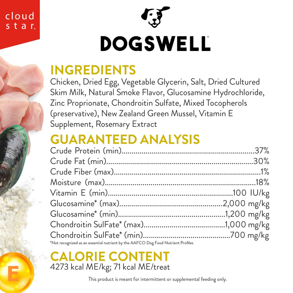 DOGSWELL friandises riches en protéines pour chiens actifs.