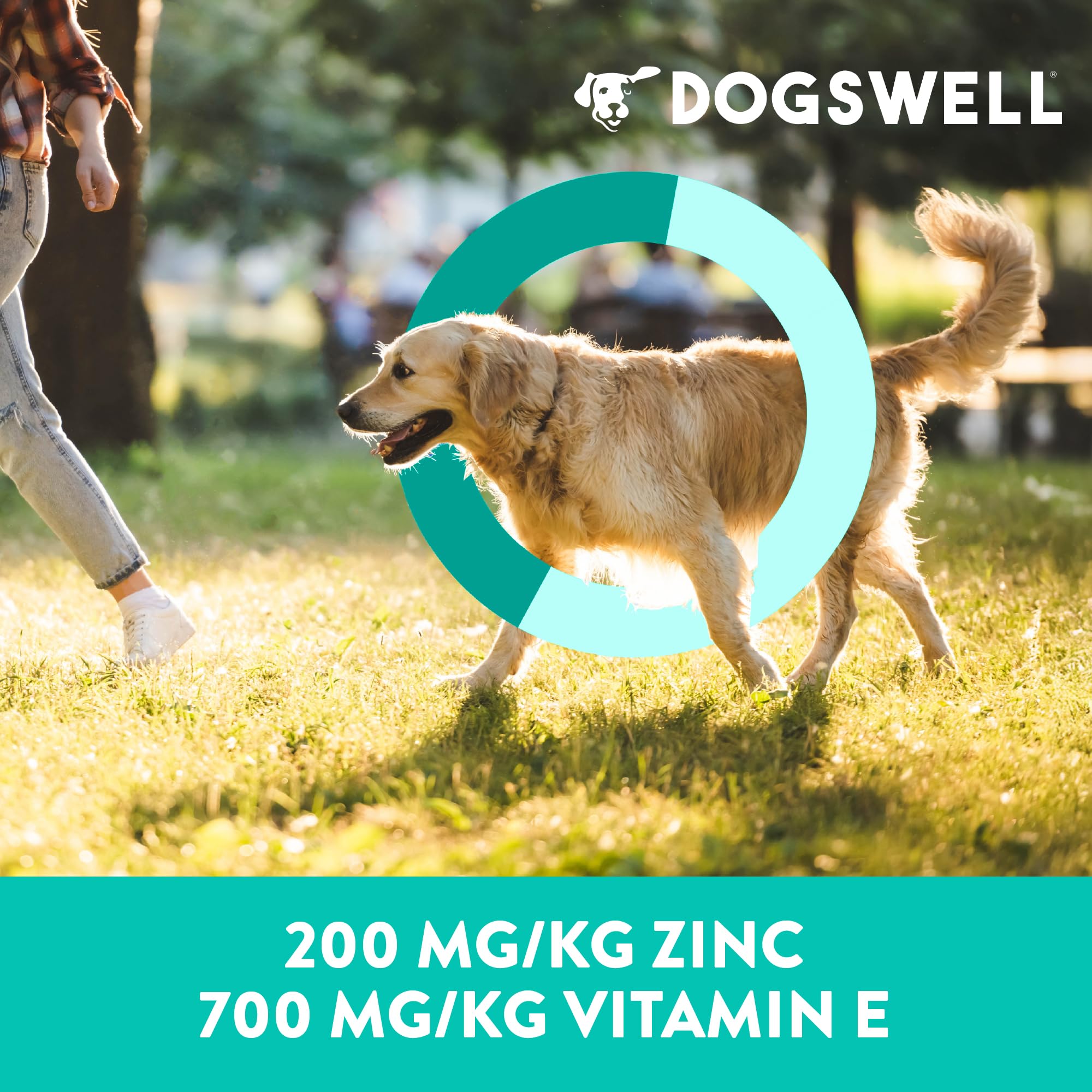 Dogswell sans céréales et sans arômes artificiels pour une récompense naturelle.