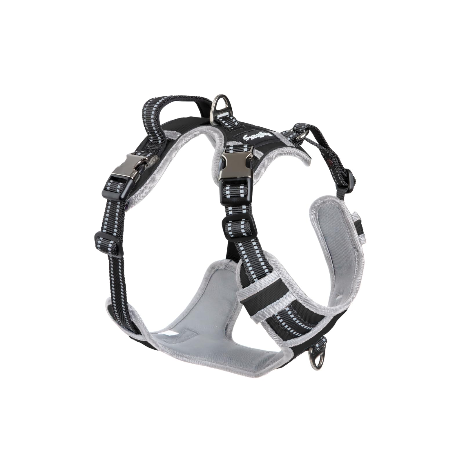 DogTraxs harnais step-in pour chien grand, vue avant, facile à enfiler lors des promenades.
