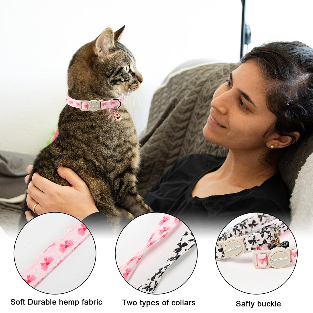 DOGWONG collier chat boucle sécurité, facile à mettre pour votre chat