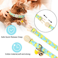 DOGWONG collier chat breakaway avec cloche, sécurité rassurante pour chats aventuriers.
