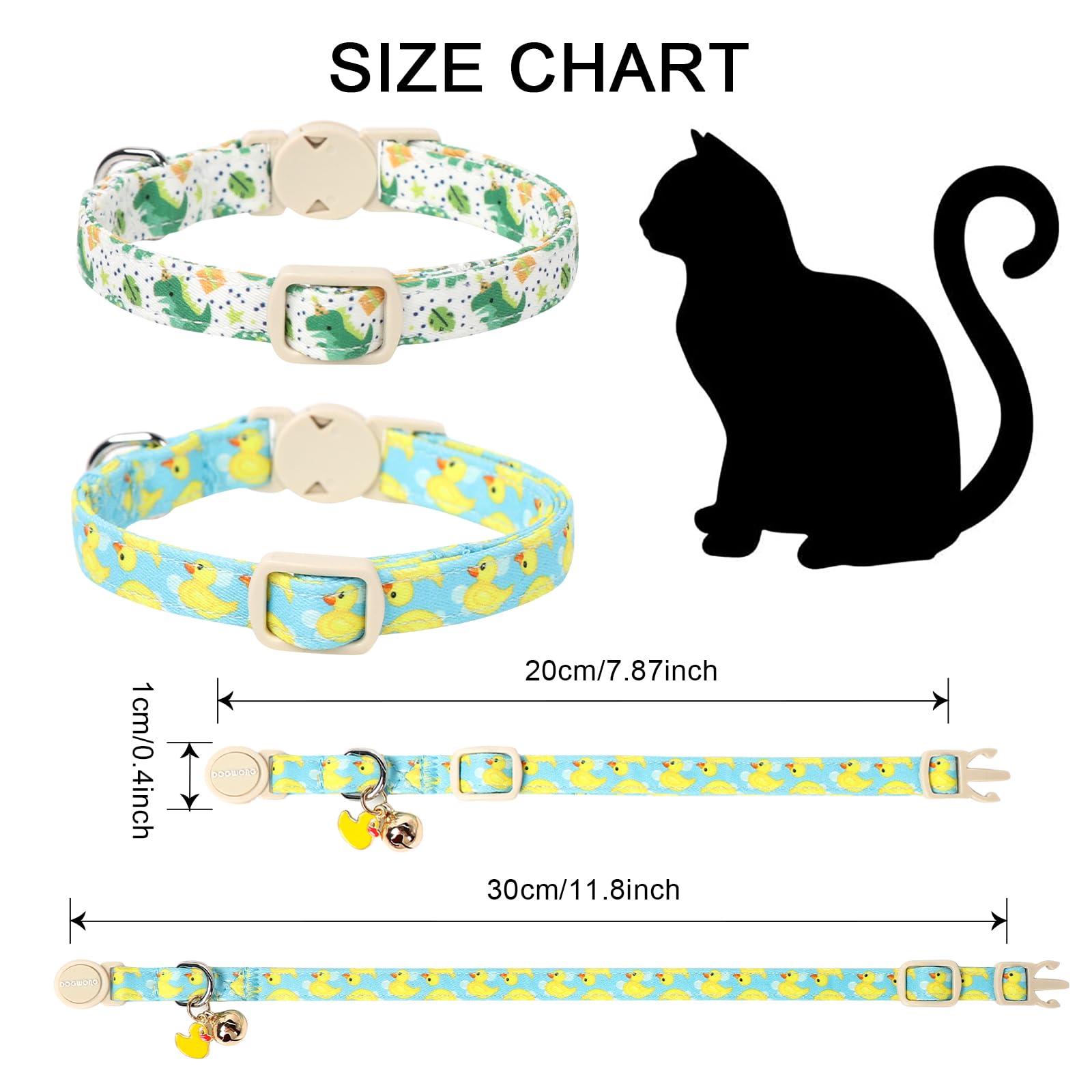 DOGWONG collier chat en coton doux, peau délicate et confort quotidien.