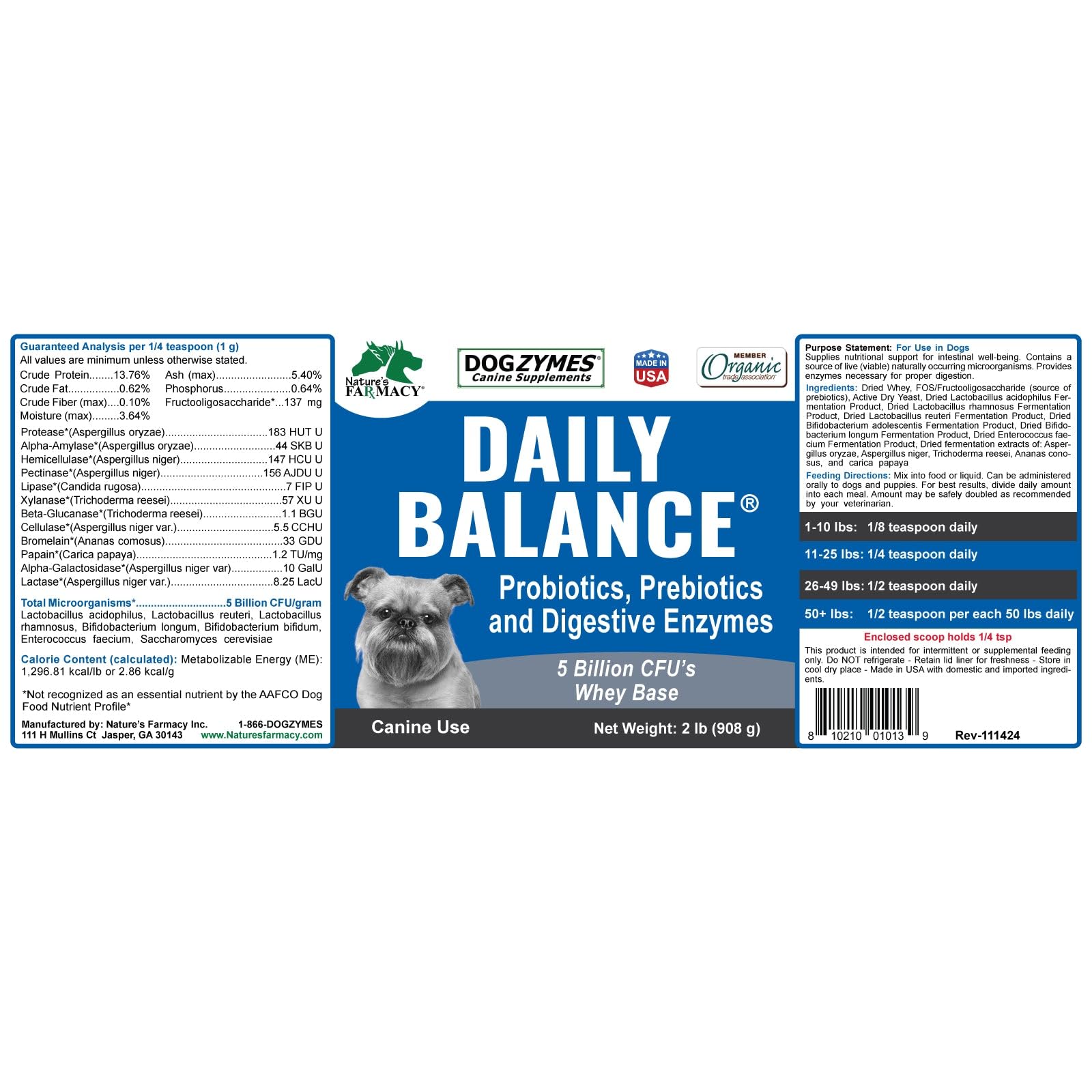 Dogzymes Daily Balance – intégration simple au repas quotidien