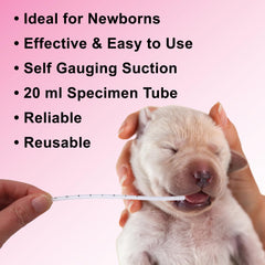Dogzymes Delee Style, tubes souples et stériles facilitent l'aspiration en douceur.