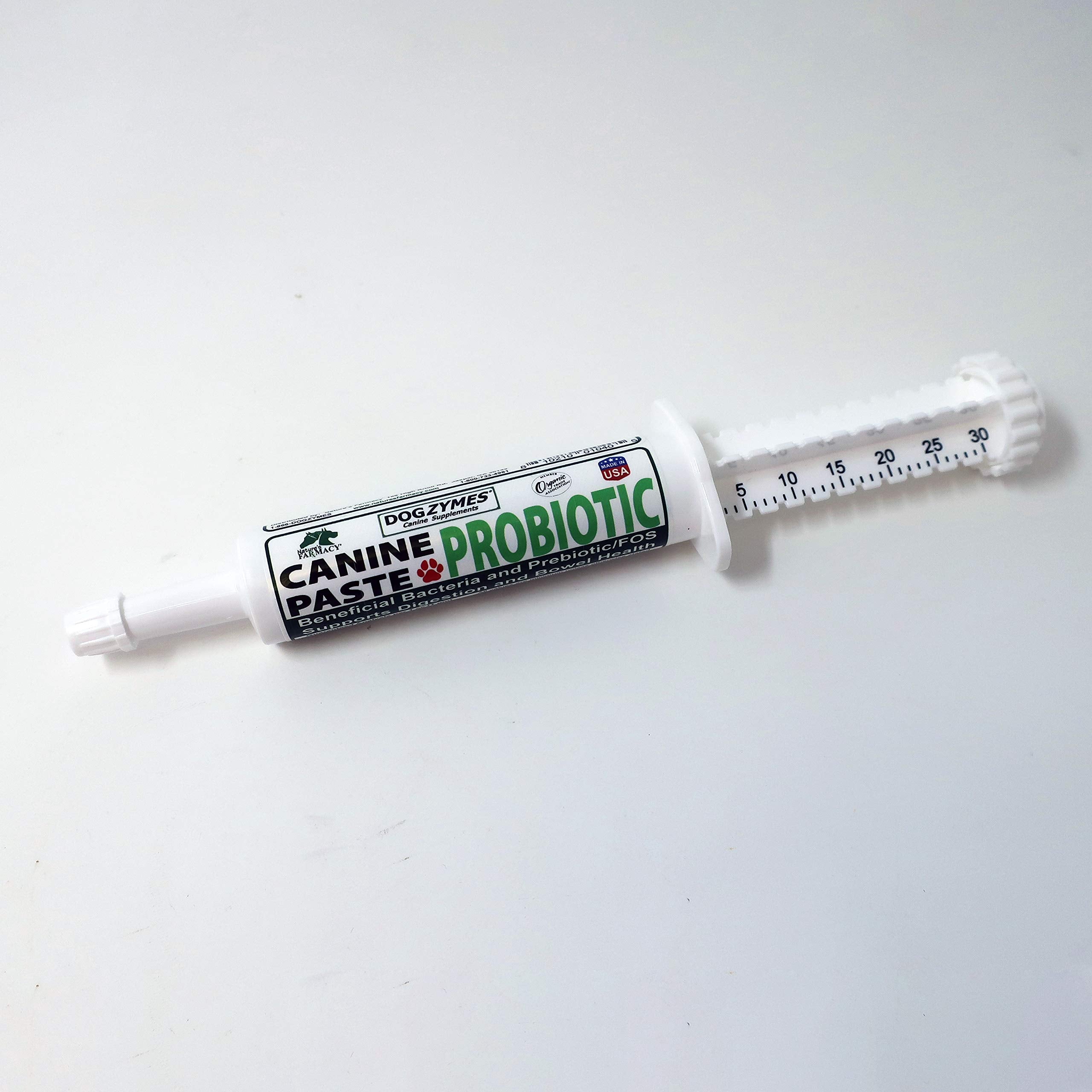 Dogzymes Canine Probiotic Paste, ingrédients biologiques pour chiens.