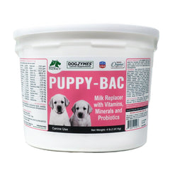 Dogzymes Puppy-Bac remplaçant lait bébé, soutien pour chiots sans mère.