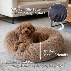 Doimier Donut base anti-dérapante camel: fond stable sur sols durs pour plus de sécurité.