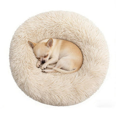 Doimier lit donut confort pour petit chien et chat, chaleur rassurante.