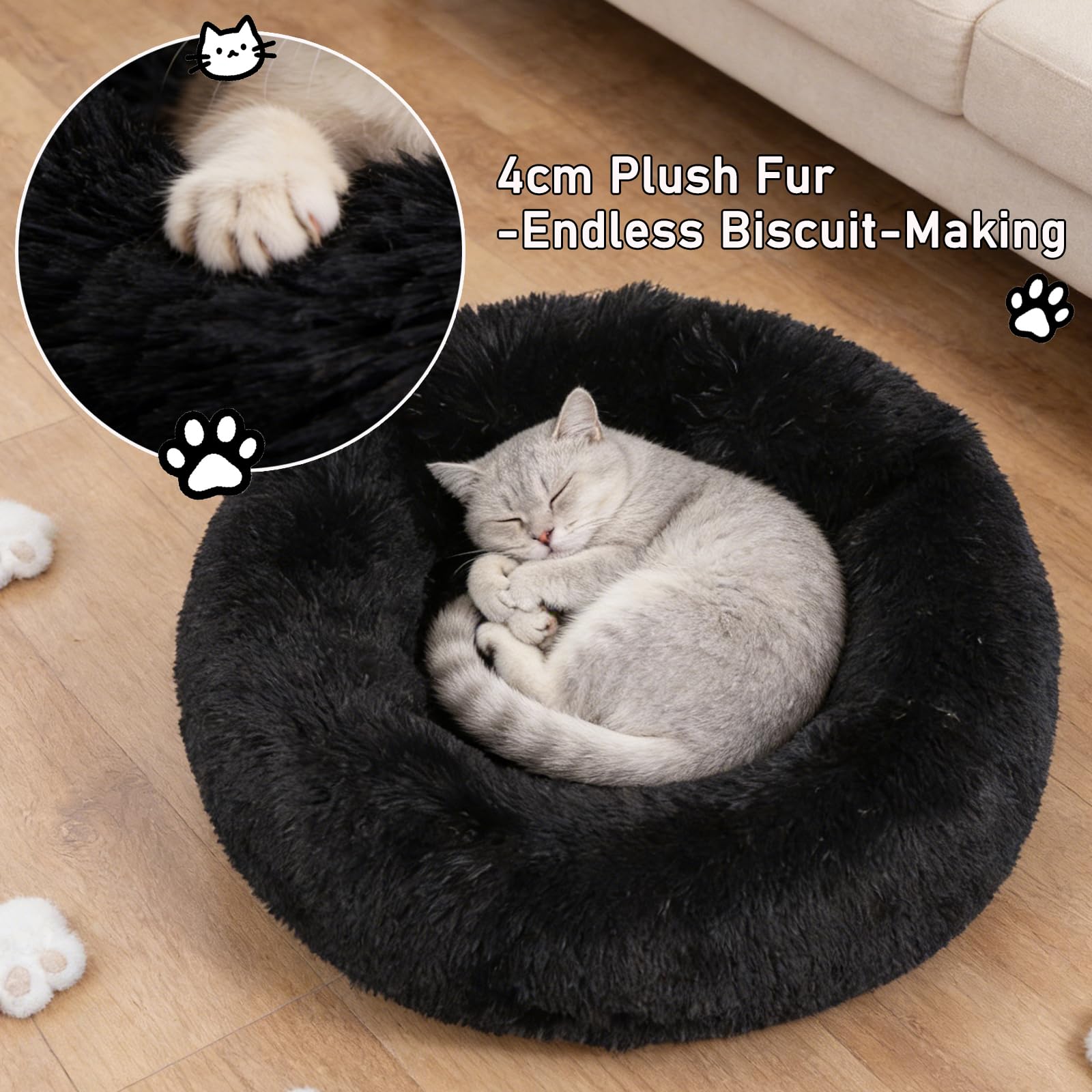 Lit donut Doimier taille 23 pouces, adapté jusqu'à environ 11 kg