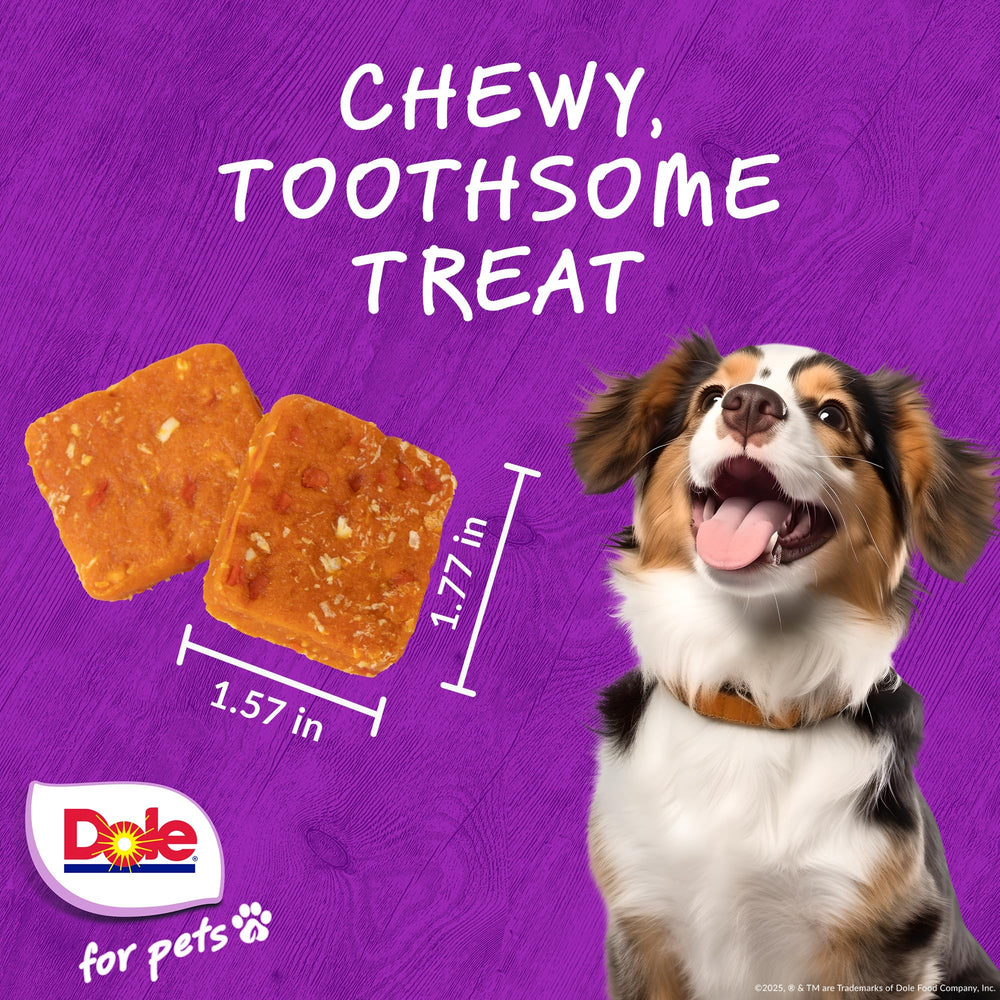 Dole bouchées carotte et coco: texture tendre idéale pour mâcher