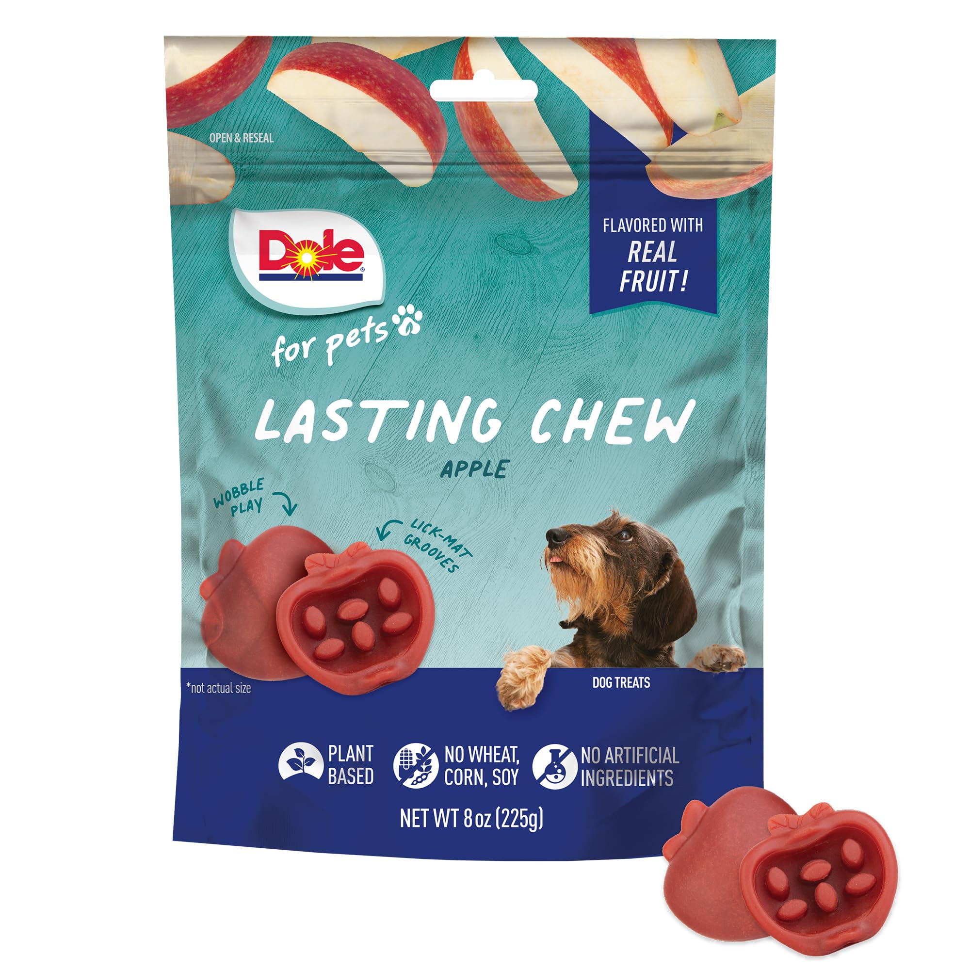 Friandise Dole pour chiens au goût pomme, récompense savoureuse pour petits chiens