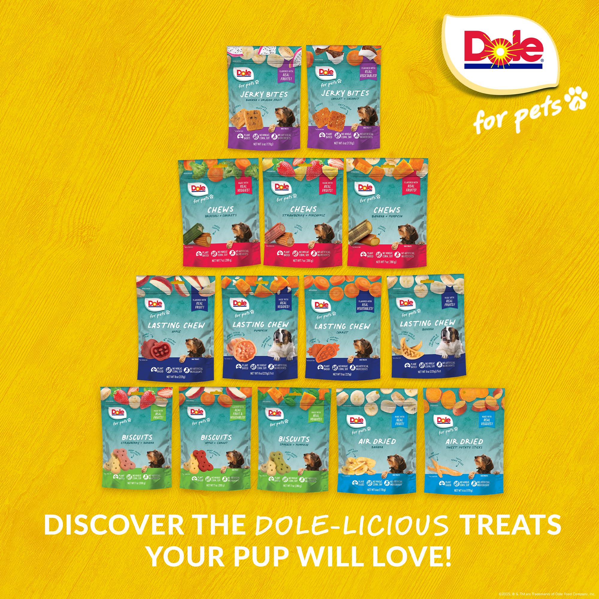 Dole pour Pets gamme Freshly Fetched patate douce seche : friandise pratique.