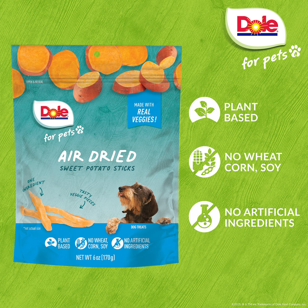Dole pour Pets vitamines naturelles patate douce : snack nutritif sans additifs.