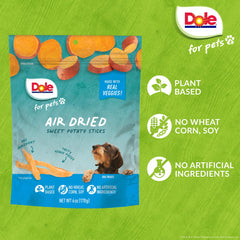 Dole pour Pets vitamines naturelles patate douce : snack nutritif sans additifs.