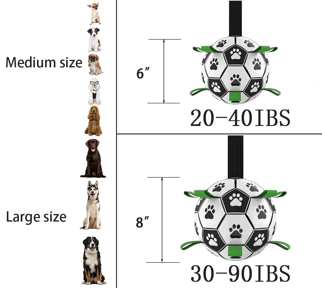 Domchan ballon-football avec sangle grip pour fetch et tir à la corde.